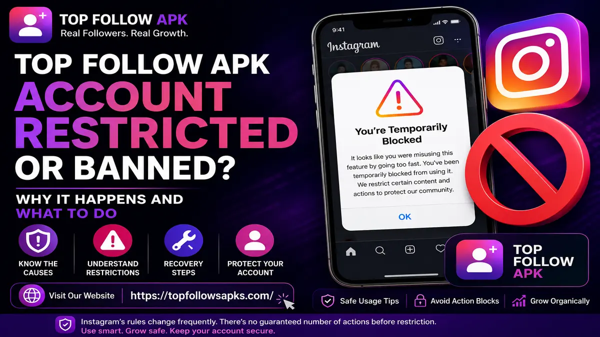 Top Follow APK Account Restricted or Banned: Why It Happens and What to Do 1 Instagram Account Restricted Warning